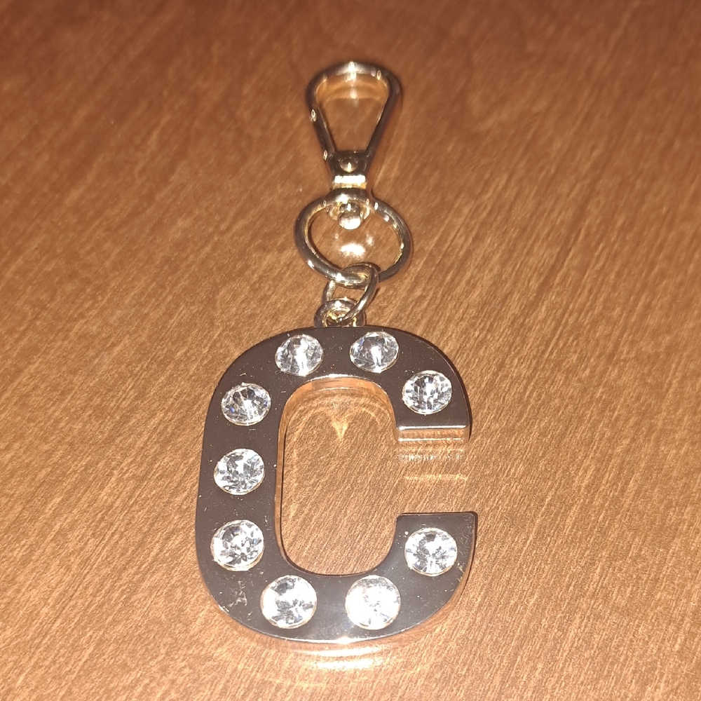 Vince Camuto Gold and Silver Letter C Keychain Charm